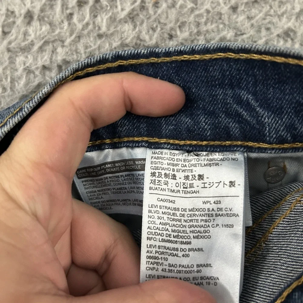 Levis Jeans Mens 36x34 Blue Denim 505 Regular Straight American Medium Wash Work